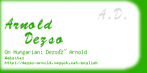 arnold dezso business card